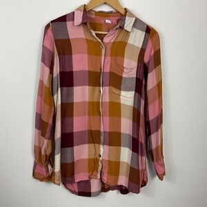 Old Navy Women's Drapey Flannel Tunic Shirt Size S‎